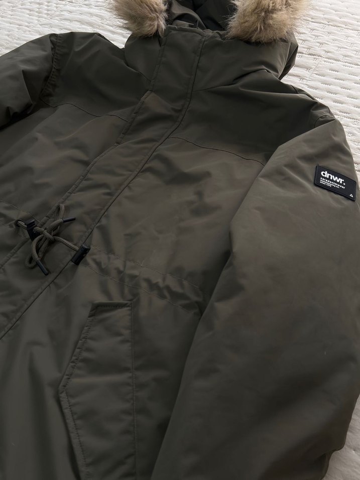 Kürk Detaylı Haki Erkek Mont - Görsel 3