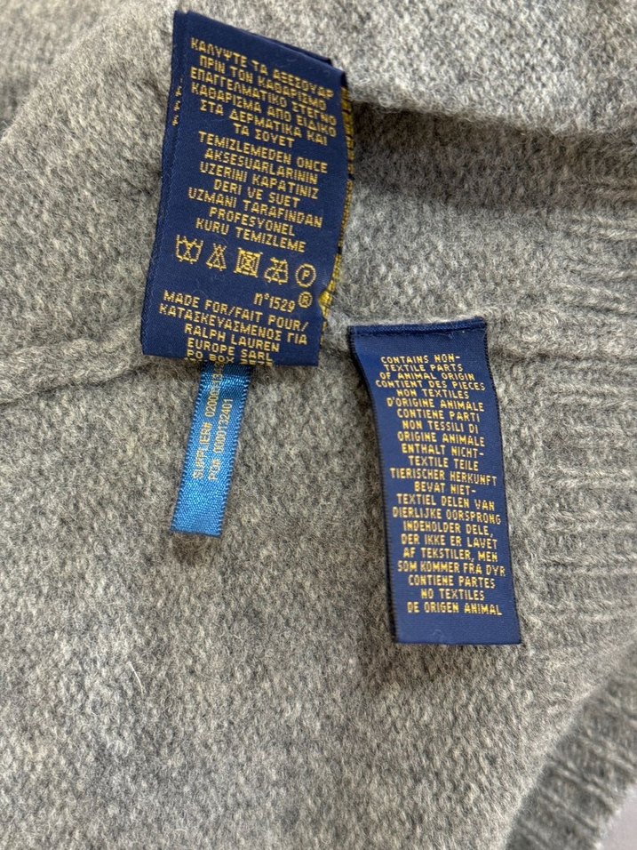 Orijinal Ralph Lauren %100 lambswool ( %100 yün ) hırka. — görsel 8/9