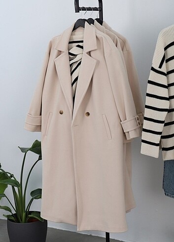 Oversize kaşe kaban