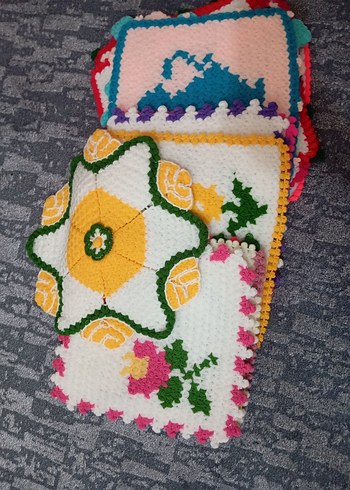 Renkli Çiçek Desenli Banyo lifleri - Görsel 2