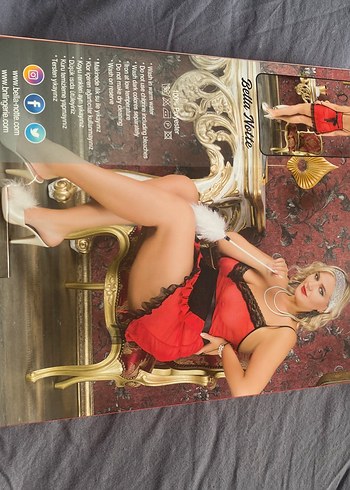 Kırmızı Gotik Midi Kadın Pijama Takımı - Görsel 2