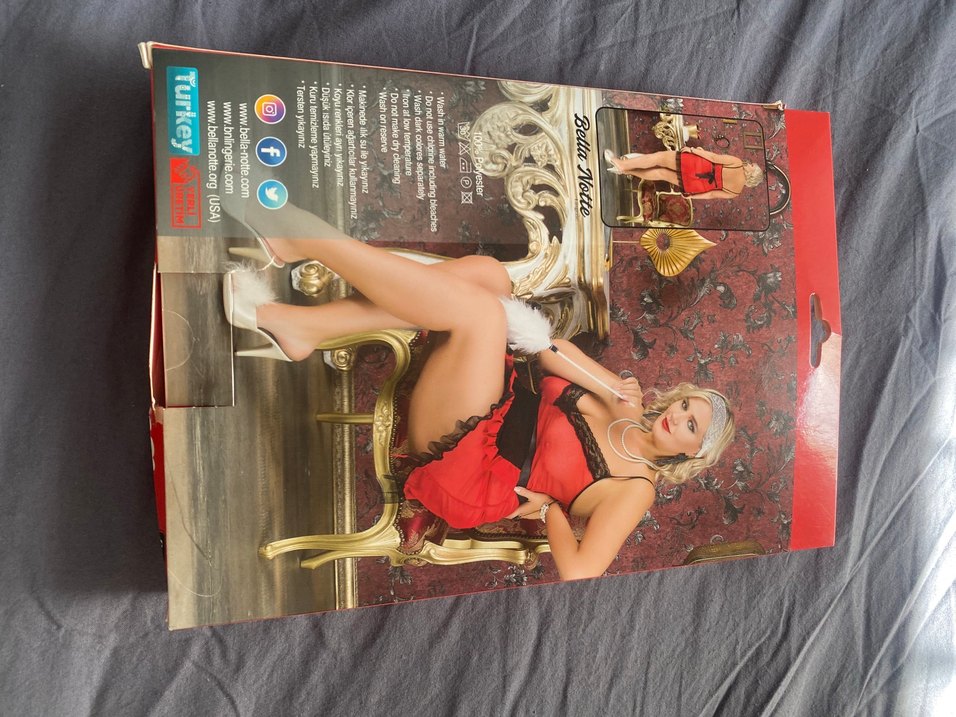 Kırmızı Gotik Midi Kadın Pijama Takımı - Görsel 2