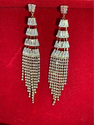 Rhinestone Kristal çelik küpe