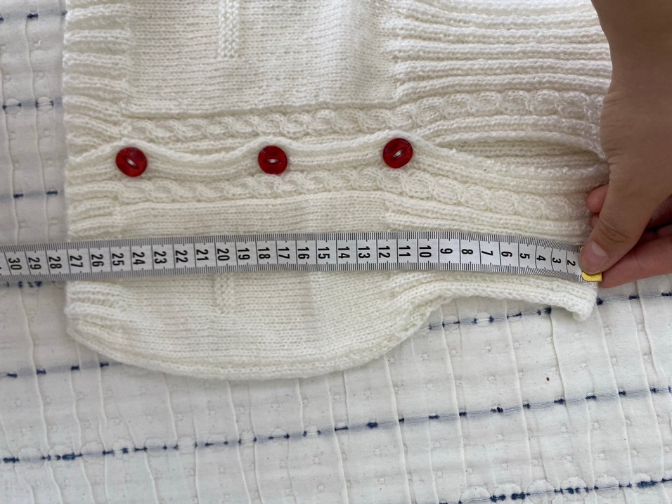 Kız bebek el örgüsü yelek - Görsel 3