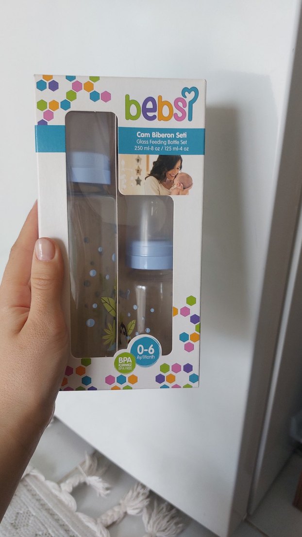 Bebsi Cam Biberon Seti 0-6 Ay Mavi - Görsel 2
