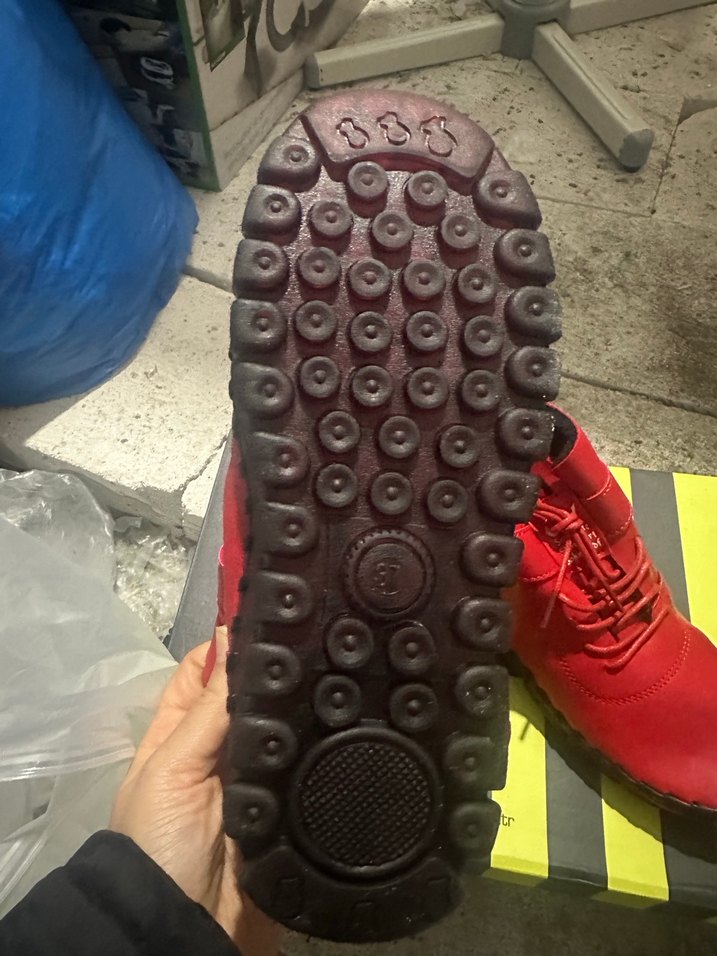 Kırmızı Kadın Deri Bot Yüksek Topuklu - Görsel 4