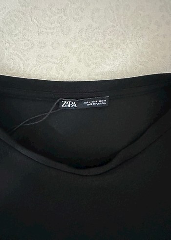 Kadın Siyah Kısa Kollu Basic Tişört - Görsel 2