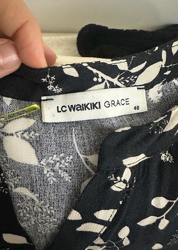 Çiçek Desenli Siyah Hamile Tunik - Görsel 4