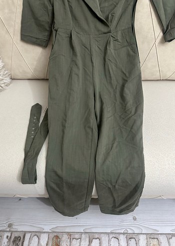 Kadın Kemerli Keten Uzun Tulum - Görsel 5