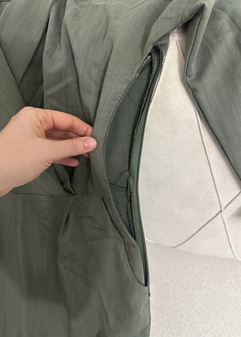 Kadın Kemerli Keten Uzun Tulum - Görsel 4