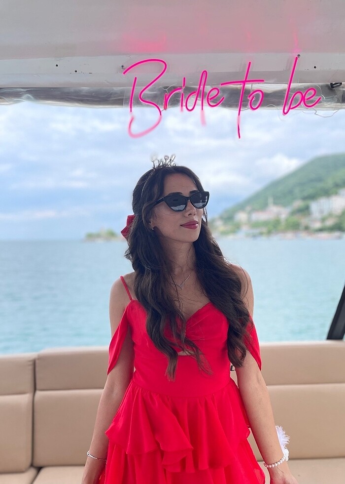 Koton kırmızı elbise - Görsel 5