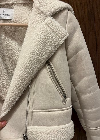 Bej Süet Kürklü Kadın Ceket - Görsel 5