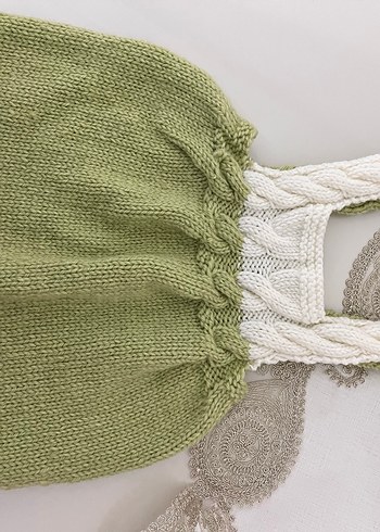 Kız çoçuk örgü yelek hırka süveter - Görsel 4