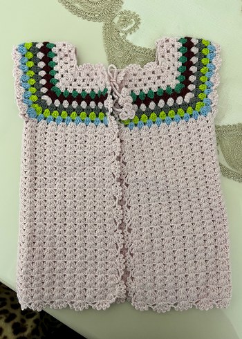 Kız çoçuk örgü yelek hırka süveter - Görsel 9