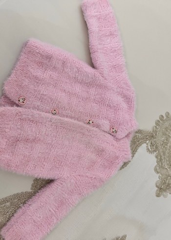 Kız çoçuk örgü yelek hırka süveter - Görsel 2