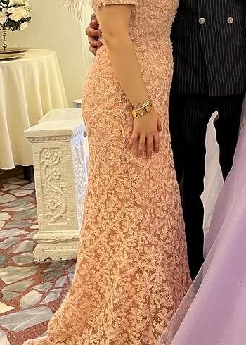 Fıransız danteli taşlı kayıl yaka - Görsel 2