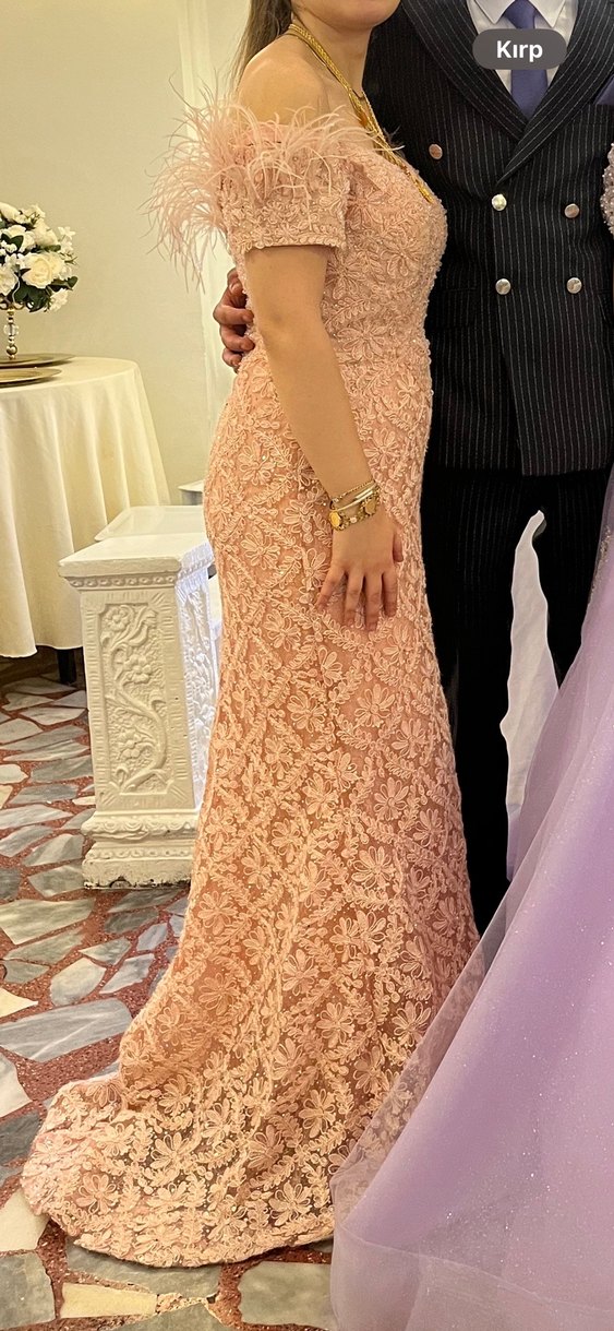 Fıransız danteli taşlı kayıl yaka - Görsel 2