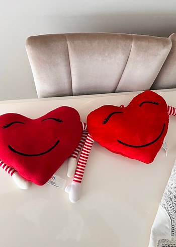 Kırmızı Kalp Figürlü Peluş Oyuncak - Görsel 2