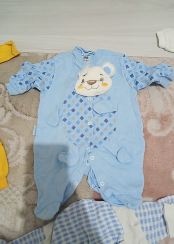 HelloBaby Nakışlı Çok Renkli Pamuklu Bebek Erkek Takımı