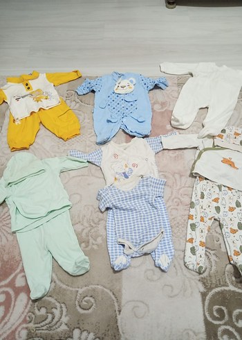 Nakışlı Çok Renkli Pamuklu Bebek Erkek Takımı