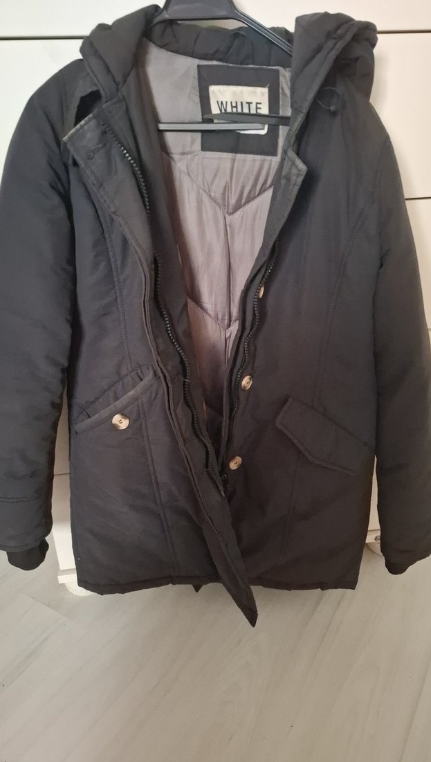 Düğmeli Gri Midi Erkek Kışlık Ceket - Görsel 3