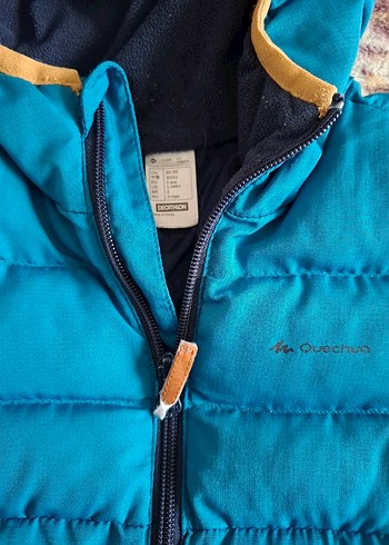 Koyu Mavi Kapüşonlu Fermuarlı Erkek Çocuk Mont - Görsel 3