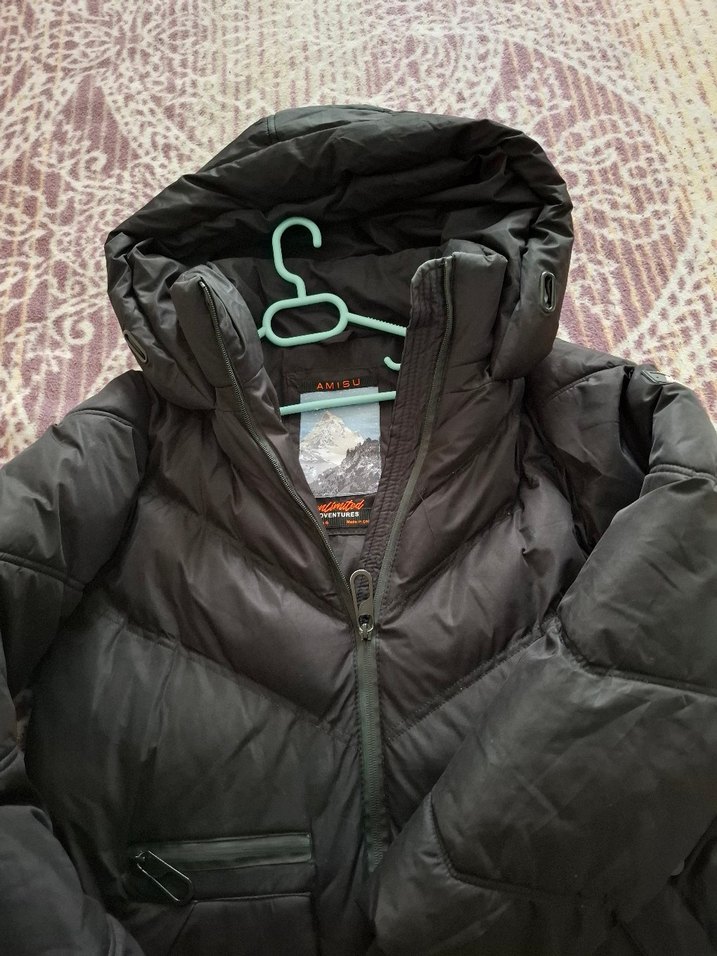 Unisex Siyah Uzun Fermuarlı Kış Montu - Görsel 3