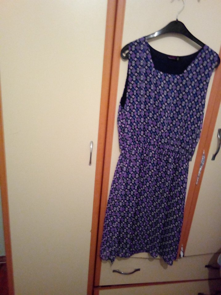 Bohem Mor Düğmeli Hamile Elbisesi - Görsel 3