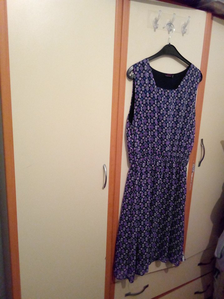 Bohem Mor Düğmeli Hamile Elbisesi - Görsel 2