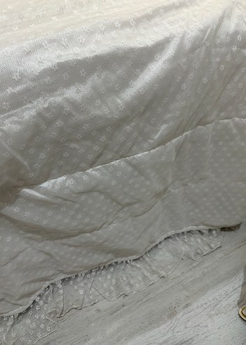 Beyaz Düz Desen Yatak Örtüsü - Görsel 5