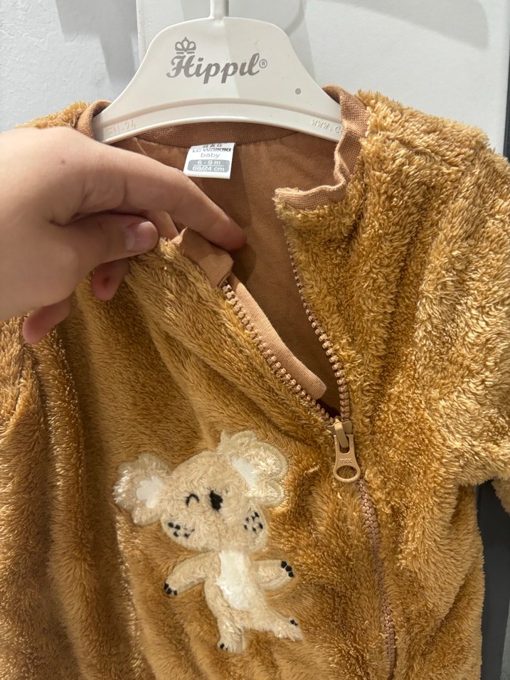 Kahverengi Erkek Bebek Kürklü Tulum - Görsel 5