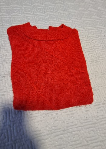 Kırmızı Triko Kazak - Görsel 7