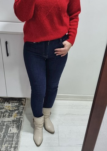 Kırmızı Triko Kazak - Görsel 2