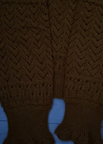 Kadın Hardal,Ajur Örgü Triko Kazak - Görsel 3