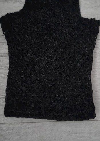 Siyah Ajurlu Kadın Triko Kazak - Görsel 7