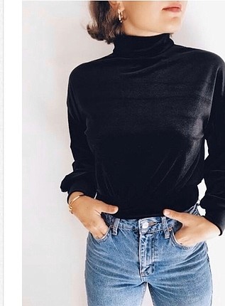 Kadife Crop Balıkçı Bluz