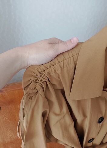 xl Beden camel Renk Trençkot