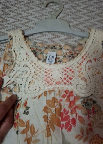 Zara Brode Detaylı Bohem Çok Renkli Uzun elbise