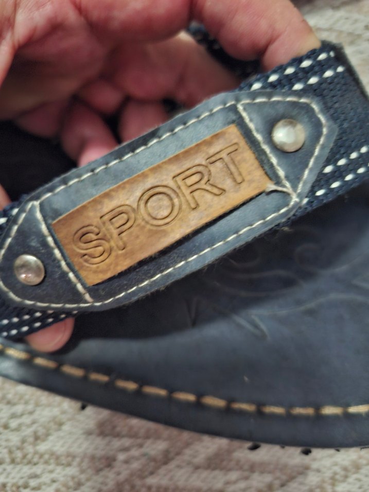 Erkek Mavi Yılan Desenli Bohem Sandalet - Görsel 2