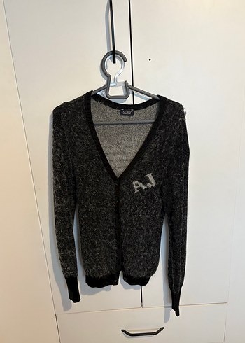 Armani Gri V Yaka Uzun Kollu Triko Hirka
