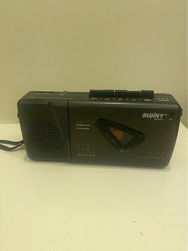 Eski el kaset çalar radyo sunny marka piili kablolu