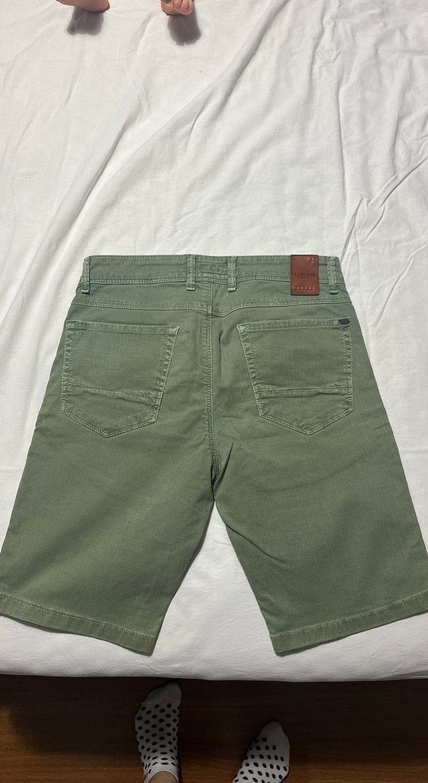 LUFIAN Haki Denim Şort — görsel 3/3