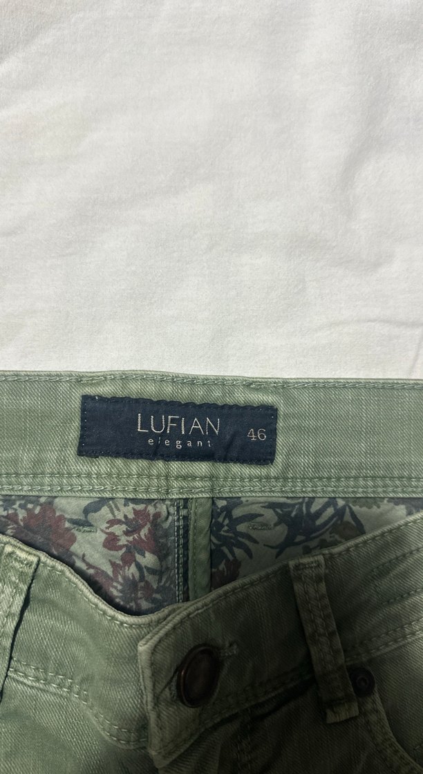LUFIAN Haki Denim Şort — görsel 2/3