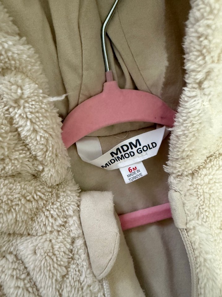 Kız Bebek Bej Kürklü Tulumu - Görsel 2