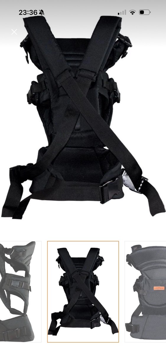 Molmini Plus Bel ve Sırt Destekli Siyah Bebek Taşıyıcı - Görsel 3