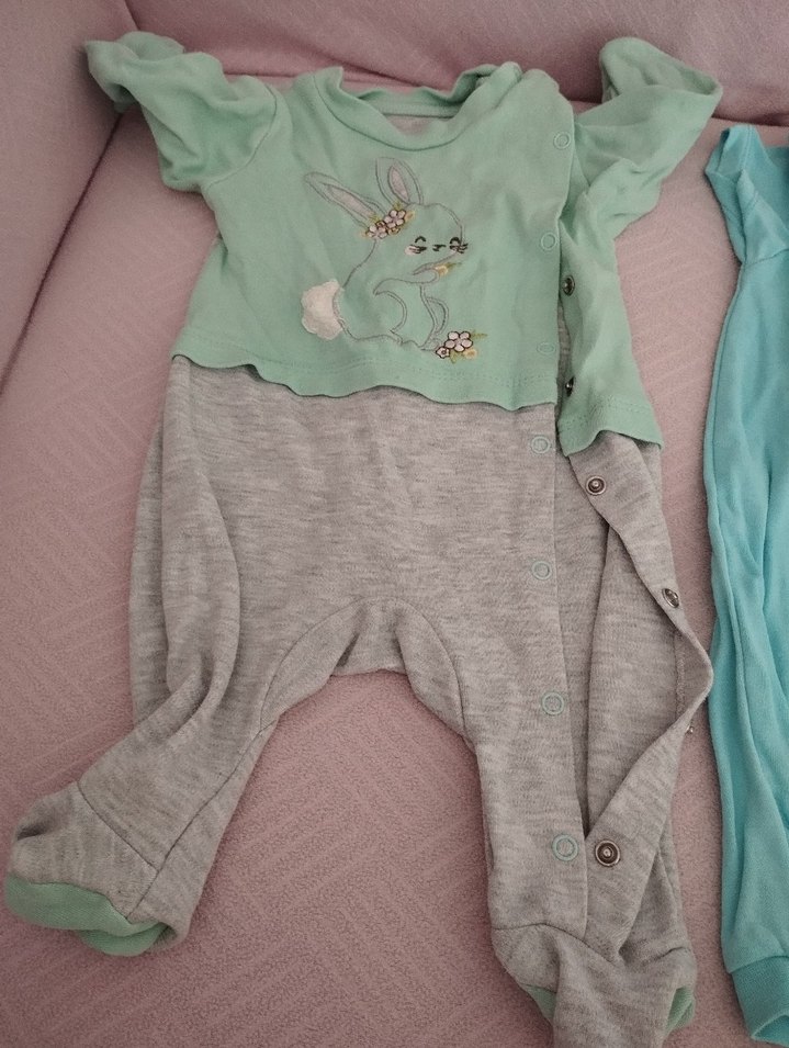 Gri Pamuklu Bebek Uzun Kollu Tulum - Görsel 4