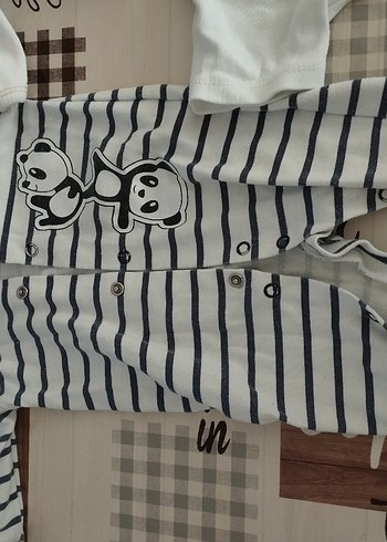 Bebek Erkek Beyaz Uzun Kollu Pamuklu Body - Görsel 2