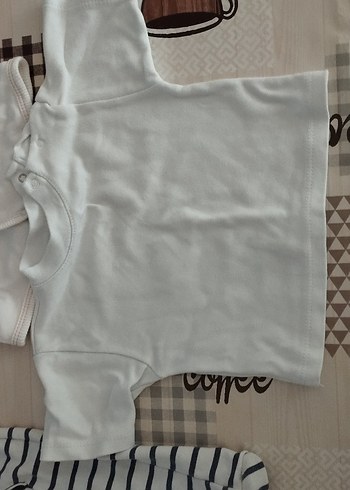 Bebek Erkek Beyaz Uzun Kollu Pamuklu Body - Görsel 3