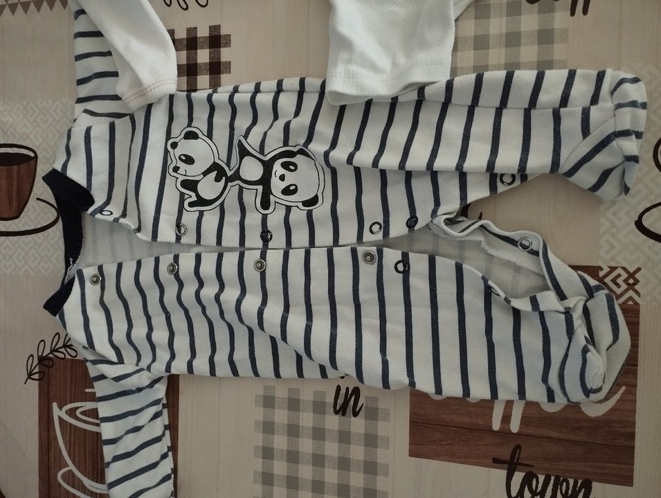 Bebek Erkek Beyaz Uzun Kollu Pamuklu Body - Görsel 2