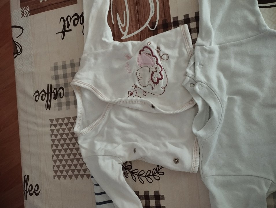 Bebek Erkek Beyaz Uzun Kollu Pamuklu Body - Görsel 4